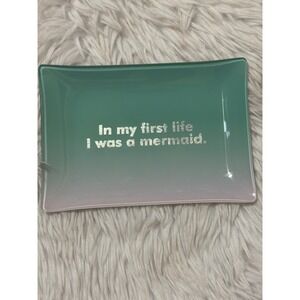 Fringe Studio Mermaid Ombre Glass Trinket Dish Jewelry Tray Gift NEW